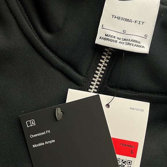 Nike Oversized Therma Fit Pullover 1/2 Zip Long Sleeve Training Jacket Top Large - Picture 11 of 11